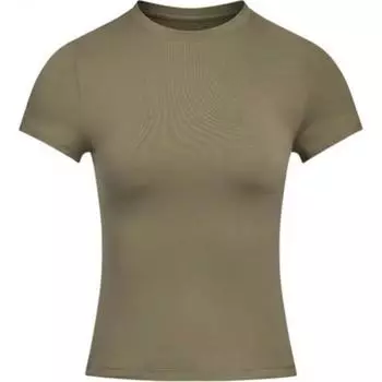 Under Armour Meridian Soft Series Футболка с круглым вырезом, облегающего кроя, с коротким рукавом, женский топ, кварцево-серый 6000341-251 M