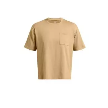 Under Armour Meridian Solid Round Neck Short Sleeve T-Shirt Men Tops Camel-Brown 1382805-263 L