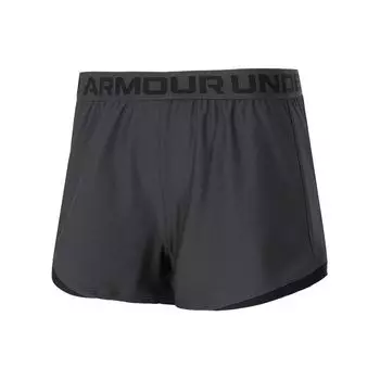 Under Armour Шорты для тренировок средней посадки с поясом с буквенным принтом, женские шорты, черные 1362517-010 XS