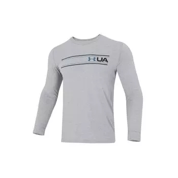 Under Armour Минималистский логотип с буквенным принтом, спортивная тренировочная футболка, мужские топы, серые 1344236-035 M