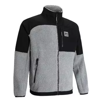 Under Armour Mission Swacket UA Boucle Casual Simple Soft Comfortable Warm Jacket Men Jacket Steel 1366091-035 S