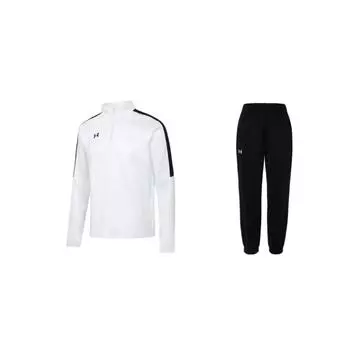 Under Armour Mock Neck Striped Pullover Long Sleeve Mid Waist Elastic Pants Sweatshirt Set Unisex sweatshirt set 24600705-001+22600301-100 XL