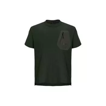 Under Armour Мягкая и сухая комфортная футболка с круглым вырезом и короткими рукавами с принтом, топы унисекс, зеленая 1387986-310 XL