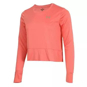 Under Armour Мягкая Удобная Дышащая Футболка с Длинным Рукавом Дофамин Женские Футболки Кораллово-Розовый 1387252-811 XL