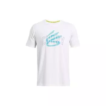 Under Armour Мягкая удобная легкая футболка с коротким рукавом и винтажным принтом, с круглым вырезом, мужская белая 1383382-100 XXL
