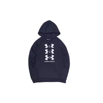 Under Armour Мужская флисовая толстовка с капюшоном Rival Multilogo Черный 1357094-001 M