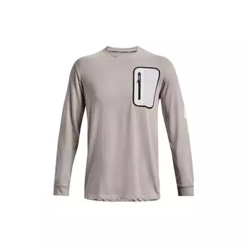 Under Armour Мужская футболка-пуловер с круглым вырезом и цветными блоками, серая 1373876-592 M