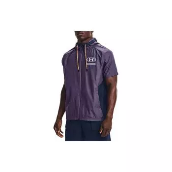 Under Armour Мужская куртка Woven Series Evolution с коротким рукавом и принтом логотипа в цветных блоках, фиолетовая 1367769-500 M