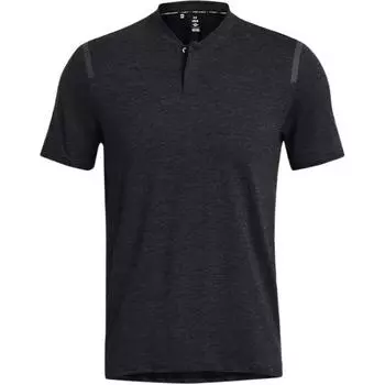 Under Armour Мужская рубашка поло Curry Splash Slim Fit с коротким рукавом и логотипом, черная 1383982-001 M