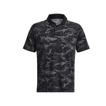 Under Armour Мужская рубашка-поло для гольфа Iso-Chill All-Over Print, черная 1377365-001 M