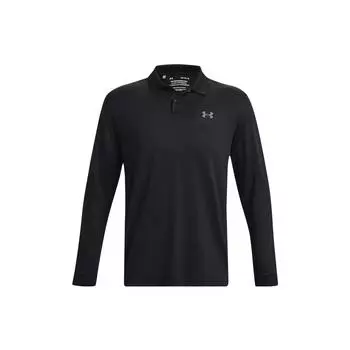 Under Armour Мужская рубашка поло с длинным рукавом Solid Fit, цвет черный 1379728-001 XL