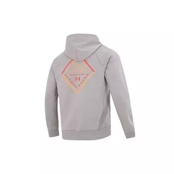 Under Armour Мужская толстовка Rival Fleece Mtn с геометрическим узором и буквенной графикой, серая 1373181-294 M