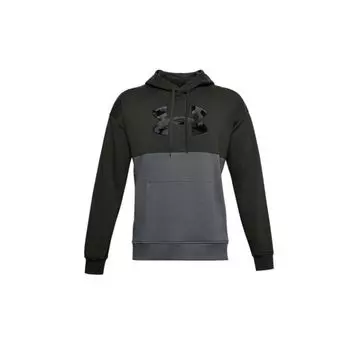 Under Armour Мужская толстовка с капюшоном Rival Colorblock Fleece Green 1357098-310 M