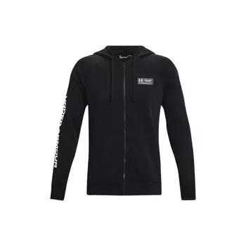 Under Armour Мужская толстовка с капюшоном Rival Printed Zip-Up, черная 1370344-001 M