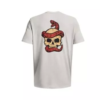 Under Armour Мужская тренировочная футболка Johnson Series с принтом черепа, белая 1380854-114 XL