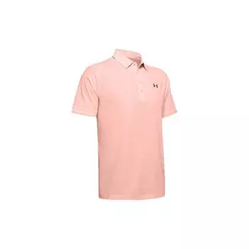 Under Armour Мужские рубашки-поло с короткими рукавами и вентилируемым термопрессованным логотипом Playoff, светло-розовые 1327038-845 XXL
