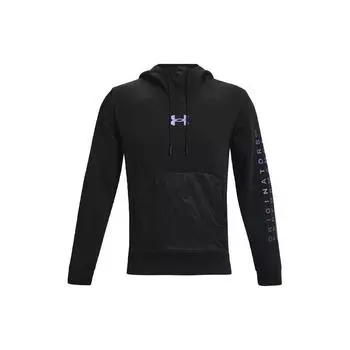 Under Armour Мужские толстовки с капюшоном Apollo Sportstyle Printed Woven Hoodie Black Purple 1360730-002 M