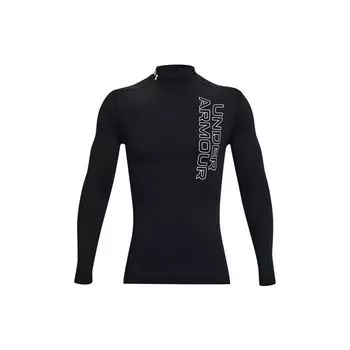 Under Armour Мужской топ для фитнеса с принтом логотипа и высоким воротом, черный 1369727-001 L