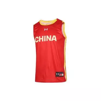 Under Armour Национальная сборная повседневная дышащая круглая горловина свободный баскетбольный жилет тренировочная одежда мужские топы красный 21600112-600 XXXL