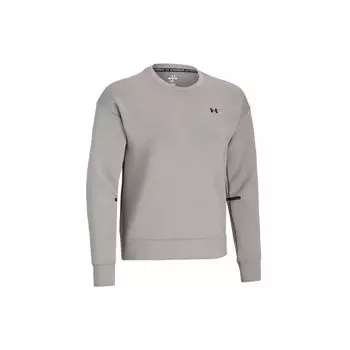 Under Armour Неудержимая сплошная тренировочная свободная толстовка с круглым вырезом и длинным рукавом женская толстовка цвета буйволиного хаки 1379835-203 M