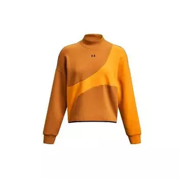 Under Armour Неудержимый цветной блок повседневный спортивный укороченный свитшот женские топы медово-оранжевый 1379845-802 S