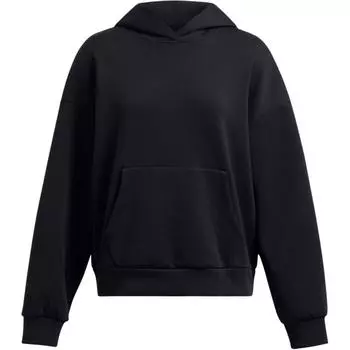 Under Armour Неудержимый флисовый влагоотводящий однотонный пуловер с капюшоном женские толстовки черного цвета 1387884-001 XL