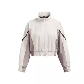 Under Armour Неудержимый воротник стойка тренировочная куртка с коротким рукавом женские куртки Pinnacle-белый 1386479-110 S