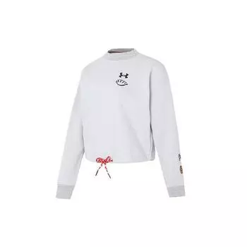 Under Armour Новая весенняя коллекция с принтом логотипа, повседневная свободная толстовка, женские топы, серый цвет 1374532-592 L