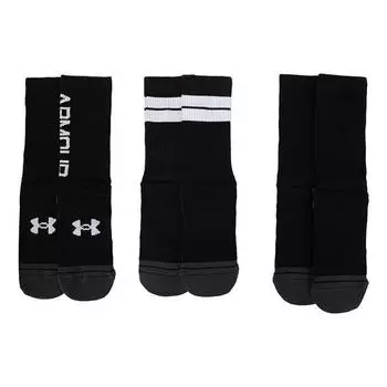 Under Armour Носки до середины икры для занятий спортом на открытом воздухе, дышащие, повседневные, 3 пары, унисекс, 1379515-002 M