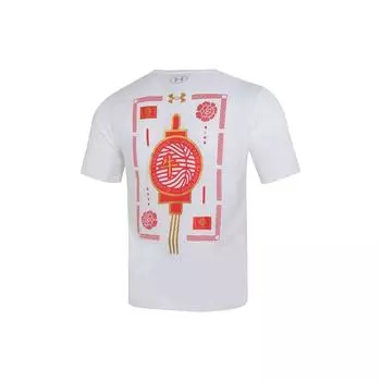 Under Armour Новая весенняя коллекция Lantern Print Round Neck T Shirt Men Tops White 1358398-100 XXL