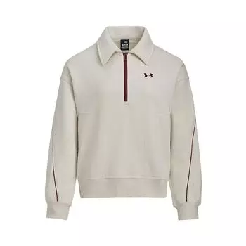 Under Armour Новая весенняя коллекция Повседневная спортивная серия Логотип бренда Модная простая толстовка свободного кроя с воротником поло Женская толстовка Рок 6006009-279 S