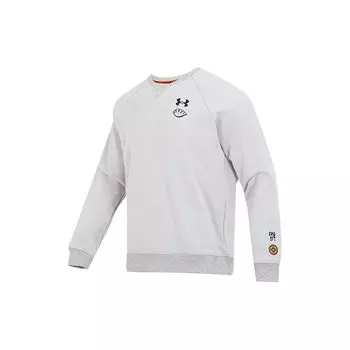Under Armour Новогодняя серия с логотипом и принтом Спортивная повседневная толстовка с круглым вырезом и длинными рукавами Мужские топы Серые 1374498-592 M