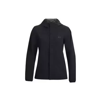 Under Armour Однотонная эластичная куртка с капюшоном и застежкой-молнией, женская куртка, черная 1376067-001 S