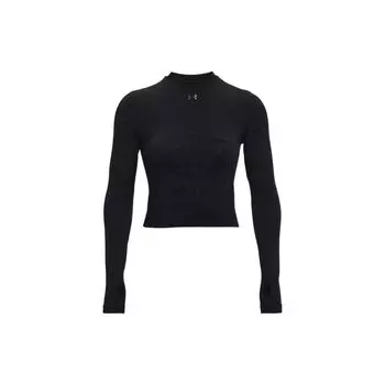 Under Armour однотонная эластичная обтягивающая тренировочная футболка женская черная 1365717-002 L