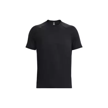 Under Armour однотонная эластичная спортивная футболка с короткими рукавами, мужские топы, черные 1378988-001 M