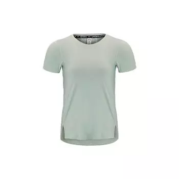 Under Armour Однотонная дышащая эластичная футболка с круглым вырезом и коротким рукавом для тренировок, женские топы, зеленый цвет 1369764-592 M