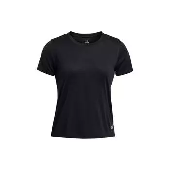 Under Armour Однотонная дышащая быстросохнущая футболка с круглым вырезом и коротким рукавом для женщин, топы, черный цвет 1382435-001 XS