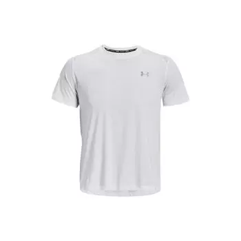 Under Armour однотонная футболка для бега с круглым вырезом и короткими рукавами, мужские топы, белые 1371129-100 S