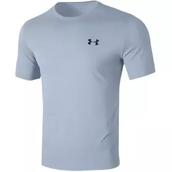 Under Armour однотонная футболка для фитнеса и тренировок, дышащая, с круглым вырезом и коротким рукавом, мужские топы, цвет Berlin-Blue 1370951-465 XXXL