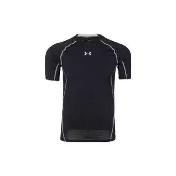 Under Armour Однотонная футболка для фитнеса с коротким рукавом, мужские топы, черная 1257468-001 S