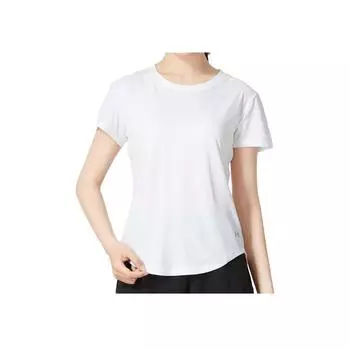 Under Armour Однотонная футболка с круглым вырезом и коротким рукавом, женские топы, белая 1373399-100 M