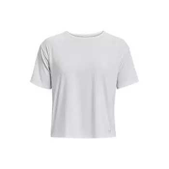 Under Armour Однотонная футболка с круглым вырезом и коротким рукавом, женские топы, белая 1379178-100 XL