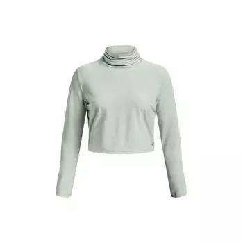 Under Armour Однотонная футболка с круглым вырезом и длинным рукавом, женские топы, зеленый цвет 1375417-592 XS