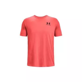 Under Armour однотонная футболка с круглым вырезом и коротким рукавом с принтом для мужчин, красная 1326799-690 XL