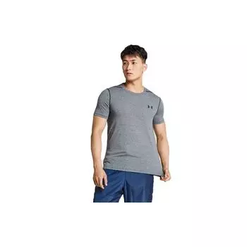 Under Armour Однотонная футболка с круглым вырезом и коротким рукавом, мужские топы, темно-серый цвет 1289588-006 M