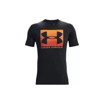 Under Armour Однотонная футболка с принтом логотипа и круглым вырезом, удобная спортивная футболка для мужчин, черный цвет 1329581-003 XXL