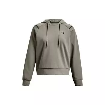 Under Armour Однотонная короткая толстовка с капюшоном Женская толстовка с капюшоном Зеленый 1379843-504 S