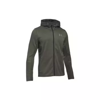 Under Armour однотонная куртка на молнии с капюшоном, принтом логотипа бренда и светоотражающим дизайном, мужские куртки зеленого цвета 1280754-334 L