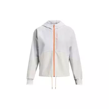 Under Armour Однотонная куртка с буквенным принтом на молнии, женские куртки, белые 1369889-100 M