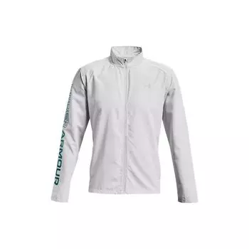 Under Armour однотонная куртка с буквенным принтом и воротником на молнии, мужские куртки серого цвета 1369342-014 XXL
